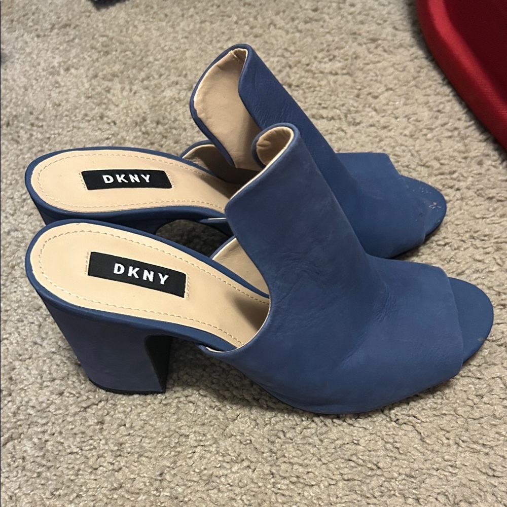 DKNY Women's Elegant Blue Mules